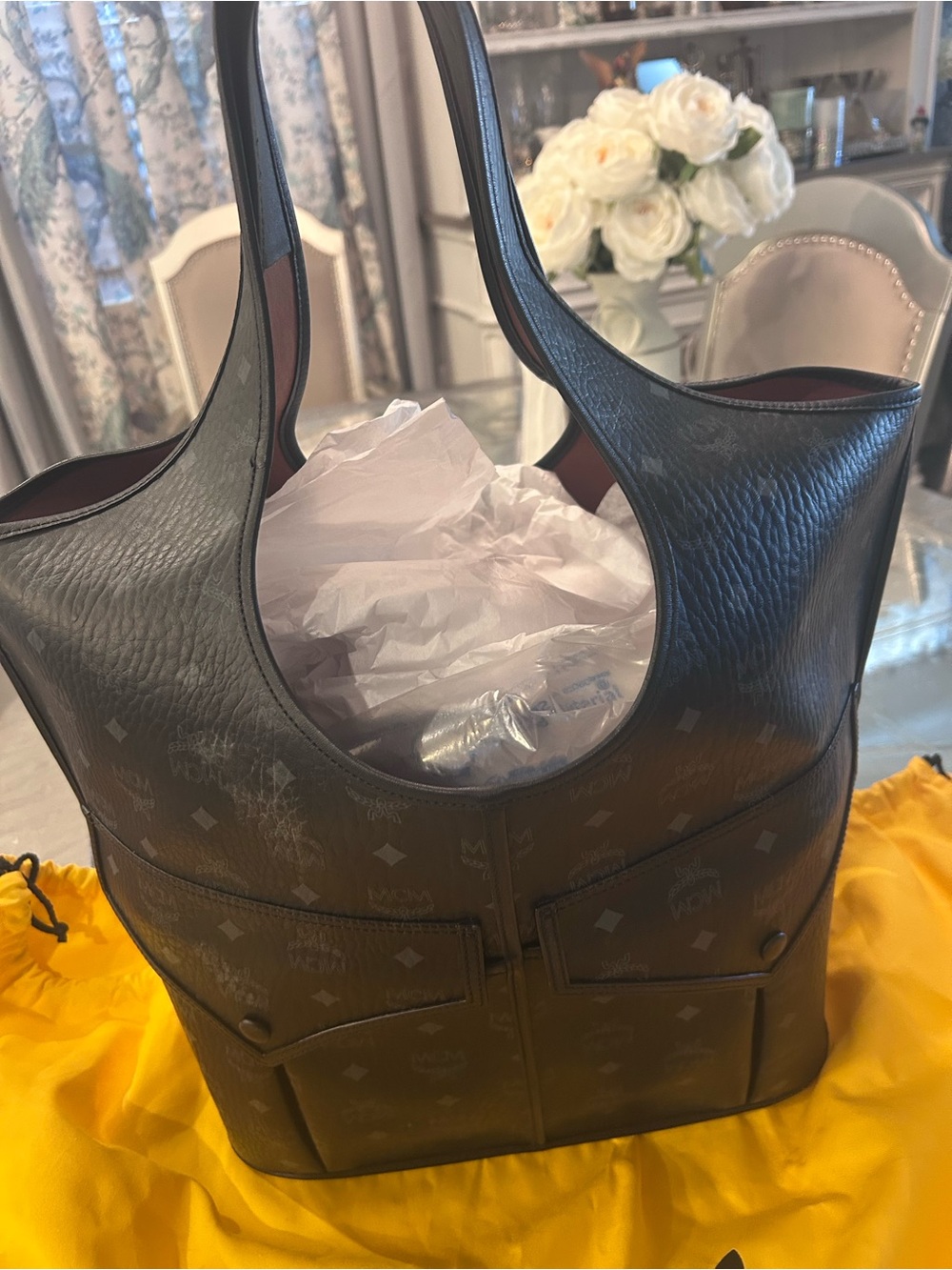 SOLD-MCM Leni Shopper in Visetos Monogram Tote - Picture 8 of 8